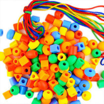 Promotional educational toys * desktop toys * plastic interlude * beads * geometric small beaded building blocks 2 packs