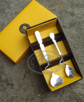 High quality stainless steel curved coffee spoon can hang bent handle coffee spoon milk tea spoon mixing spoon large small size