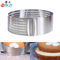 Deli 6-12 inch adjustable layering Mousse circle round retractable slice stainless steel cake mold stratification
