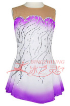 Ice Spirit adult childrens figure skating suit performance uniform lavender exam suit skating training suit customization