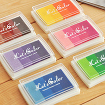 Korean stationery DIY sweet seal companion colorful big seal gradient ink pad color