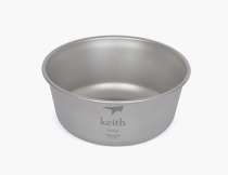 KEITH Armour titanium bowl 550ml 300ML pure titanium monolayer bowl antibacterial wild camp environmentally friendly without metal allergy