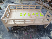 Jiangsu Zhejiang and Shanghai Solid wood bed Childrens solid wood bed with four-sided fence childrens bed Solid wood Pine childrens bed