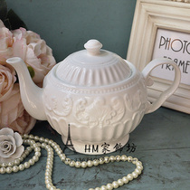 zakka European court relief ceramic tableware Vintage coffee pot teapot afternoon tea Bone China tea set