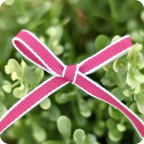 Handmade DIY baby belt bag belt gift packaging bow rib webbing peach white strip ultra-fine 5mm