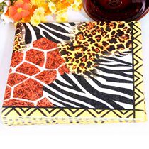 Color Insulation Zebra Mark color printed napkin 330 square towels paper towels paper Creative Gathering Dining Mat Paper