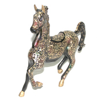 20 inch colorful horse Pakistan bronze Pakistan copper horse Copper horse import factory direct sales