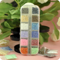 Handmade DIY Waters hair accessories Accessories Cross Embroidered Accessories 12 Color Pearlized Cream Candy Color Rice Beads 2mm