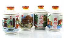 Hong Kong Sansheng China Scenery 50ml Small Wine Edition Ceramic Set Sample Wine Collection Wine Cabinet