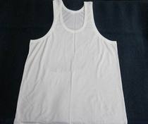 Retired old-fashioned ice silk white vest physical training quick-drying hurdle knitted polyester vest