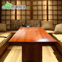 Yijia mahogany big board Ice candy Begonia wood Solid wood log big board table Computer desk Tea table