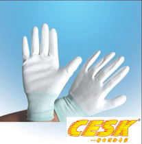 PU palm gloves dust clean PU coated gloves Purified palm gloves Knitted operation nylon gloves