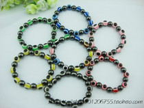 Magnetic black gallstone bead bracelet Fish eye bracelet Bohemian jewelry pin gift