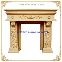 Deming art sandstone sandstone sculpture relief Mantel man-made sandstone fireplace European Mantel S003