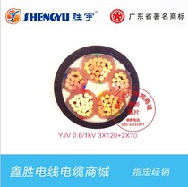 Guangdong Shengyu cable three-core flame retardant ZRYJV 3X70 square low voltage copper core cable street light lighting