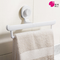 Bathroom waterproof single pole towel rack Strong incognito suction cup hole-free creative suction wall hand towel hanging towel rack