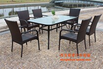 Garden table and chairs outdoor rattan furniture imitation vine casual table and chairs combination open-air balcony knitted table and chairs combination