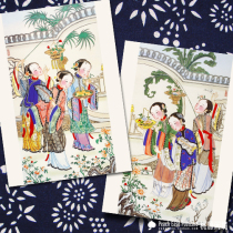 Female Spring Spring Chinese Traditional Folk Art Tianjin Yangliu Youth Painting Chinese New Year Ancient Beauty Postcard