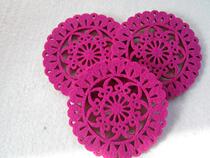 Special deal with creative non-woven felt thickened tea cup mat absorbent fabric coaster non-slip insulation mat