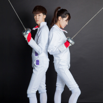 Badge fencing clothing set Childrens fencing suit three-piece flower sabre suit 350N can participate in the competition CE certification