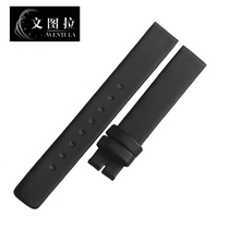 Ventura silk strap suitable for CK strap K1I235 black silk watch with leather strap female 14MM