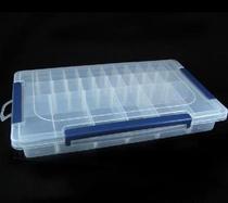 Full three insurance transparent storage box storage box finishing box large 15 20 28 grid jewelry box with lid