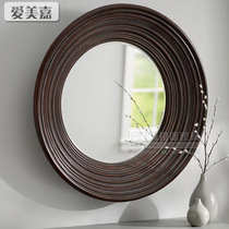 European American country sun mirror wall hanging mirror hall corridor Hotel KTV decorative mirror wall decoration mirror wall decoration entrance mirror