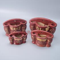 Buddha supplies round incense stove sandalwood incense burner incense burner ceramic beads red gold fireplace hanging wall incense burner