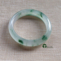 Myanmar natural old pit A goods Jade jade bracelet ice seed floating green flower jade bracelet children with certificate KC409