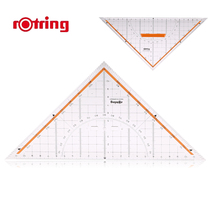 German red ring special medium triangle ruler drawing ruler drawing isosceles triangle with handle and protractor