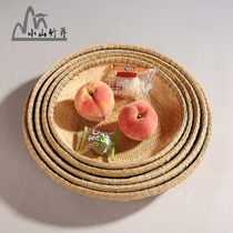 Boutique bamboo sieve Bamboo Plaque Bamboo with holes Bamboo sieve Bamboo Products Round Dustpan Containing Basket Fruit Small Disc