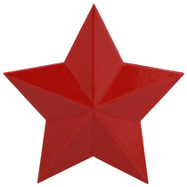 Aluminum paint red five-pointed star badge cap badge retro nostalgic badge micro-badge movie hat micro aluminum cap brooch