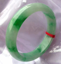 Natural old pit A jadeite Zhengyang green ice permeable soft new emerald green color smooth belt certificate KK072