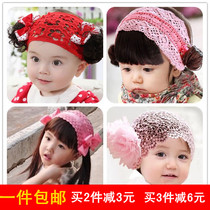 Girl baby wig hair band curly hair bangs princess hair accessories wig hat 1-2-3-4 years old