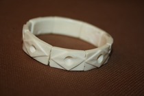 Old hand-carved natural camel bone bracelet in the 70 s