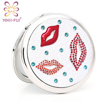 YOGI-FLY argefi portable makeup small mirror double-sided folding portable DIY custom lettering birthday gift
