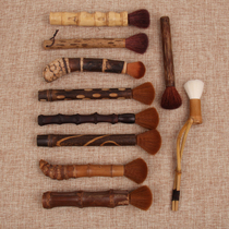 Bamboo root pot pen handmade purple bamboo bamboo whip Tea tray brush Soft brush pot brush Tea ceremony six gentleman accessories
