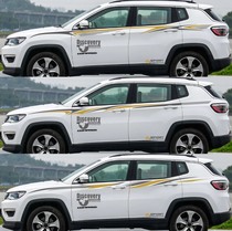 Suitable for gip guides retrofit personality decoration car stickers body stickers waist line stickers car laflower color bar