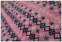 Brocade quilt quilt old brocade handmade brocade Guangxi Zhuang silk 141 * 93cm td028