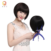 Wig Korean hairstyle female short hair straight hair Qi banghai hair set girl fluffy cute bobo bobo hair real hair