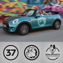 BMW mini F55 exterior modification personality body pull flower sticker creative car door sticker body decoration post