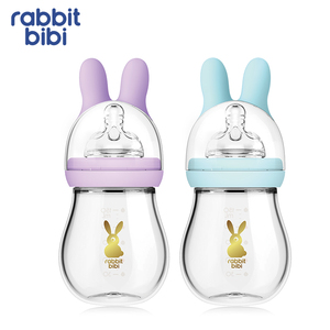兔子贝贝新生玻璃奶瓶150ml玻璃