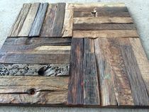 Factory direct sale ancient boat wood mosaic strip solid wood porch decoration background wall furniture Decorative panel MC9051