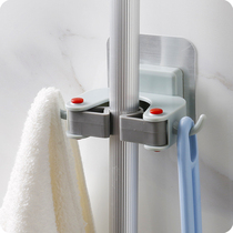 3 punch-free mop rack card holder no trace toilet viscose Wall mop broom bathroom hanger