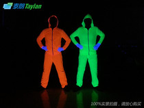 Fluorescent clothes Black light dance clothing Purple light dance hand shadow dance Fluorescent dance performance clothing party performance props