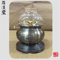 Copper-made fine lotus oil lamp tricks to add oil to the oil and butter lamp for light lamp Oil