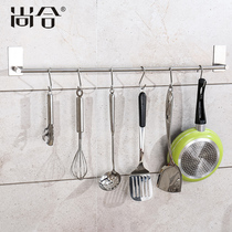Shanghe stainless steel kitchen hook strong viscose hanging wall towel rack Bathroom door without trace nail-free hanging rod