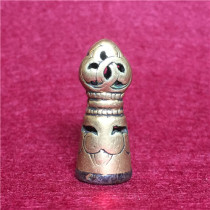 (This preliminary Buddha) The Tibetan Ancient Alloy Basket Karate Sculpture Flower Blessing has been carried out with the old method of the old method.