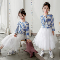 2019 spring and autumn new Korean girl base shirt cotton striped long sleeve T-shirt