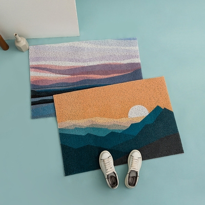 Mountain Cushion Wind High Starter Cushion Door View Household Kitchen in Cushion Ground Floor Room Silk Ring Ground Floor Door Guest doormat room e